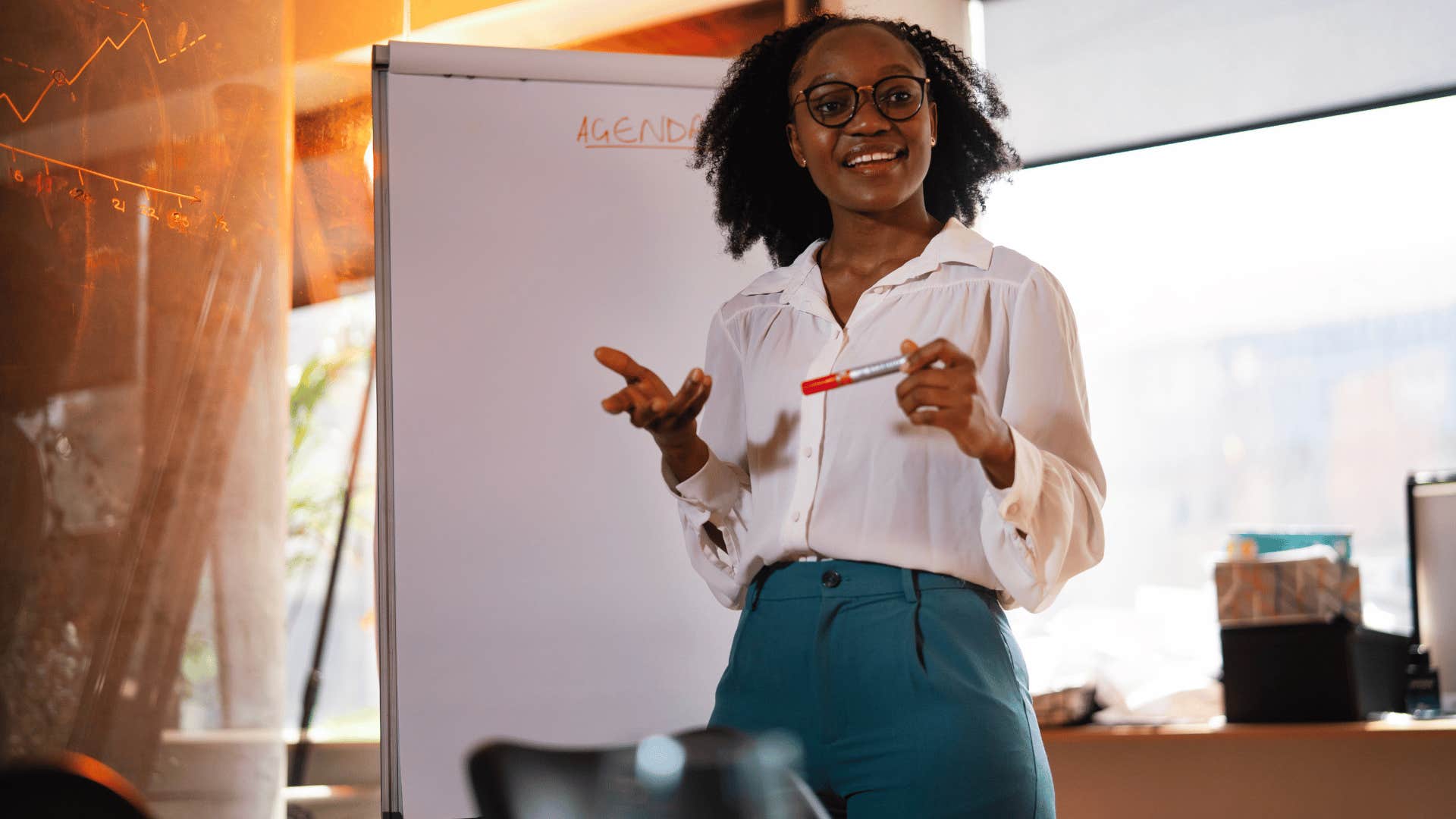 woman doing a presentation 