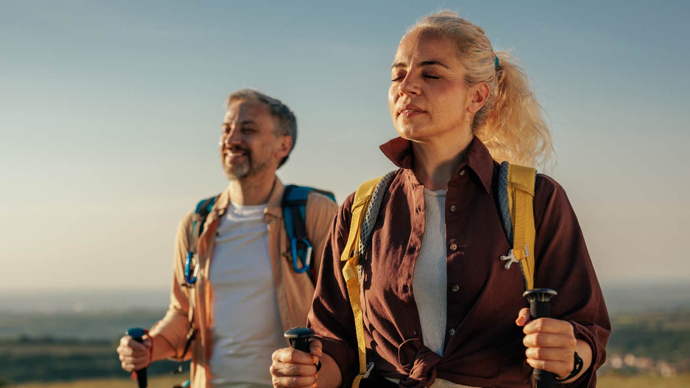 Woman learns the secret to winning the heart of a good man while hiking.