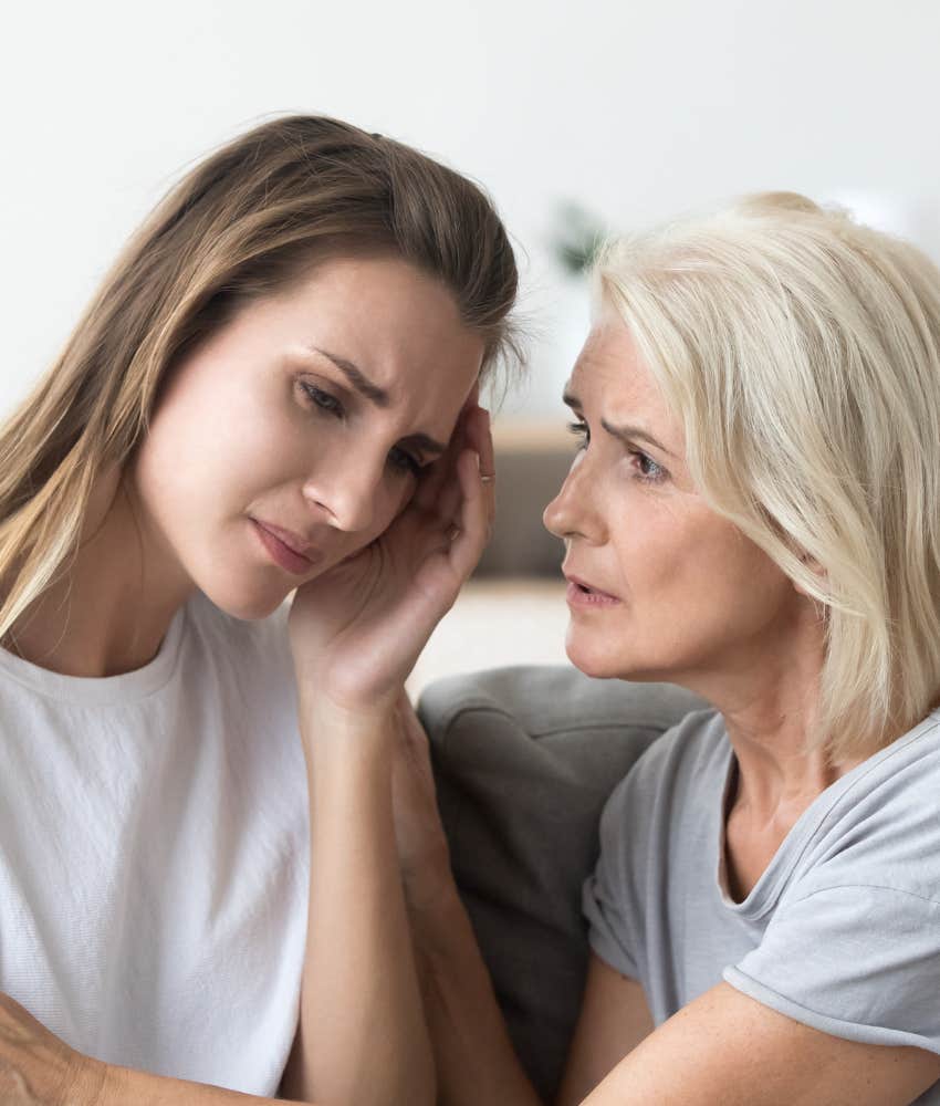 Two women having a difficult conversation