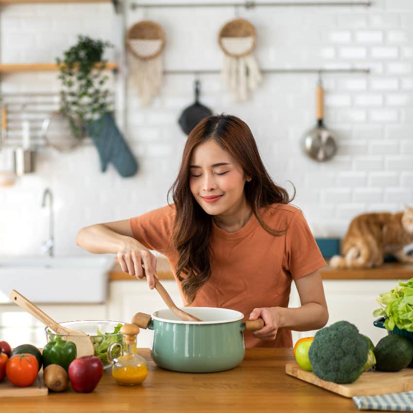 Woman cooking