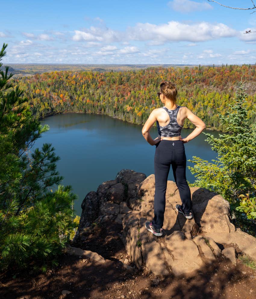 Woman who slept good hiking in Minnesota