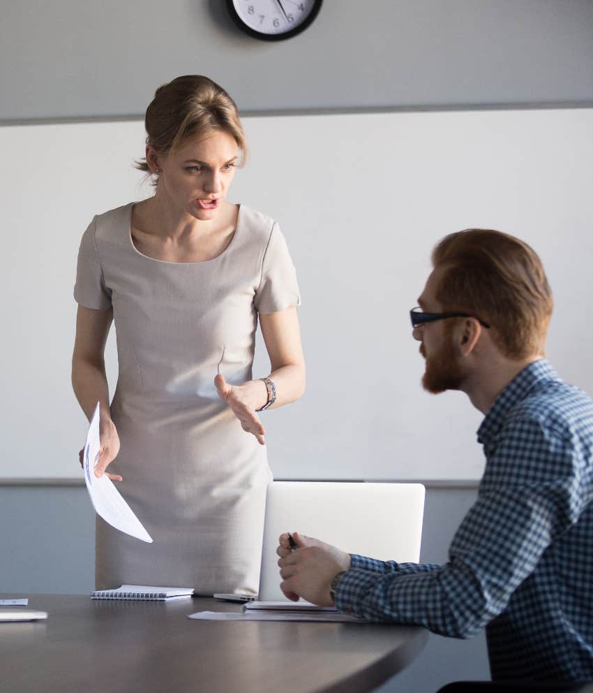 Worker who is putting curses on peers