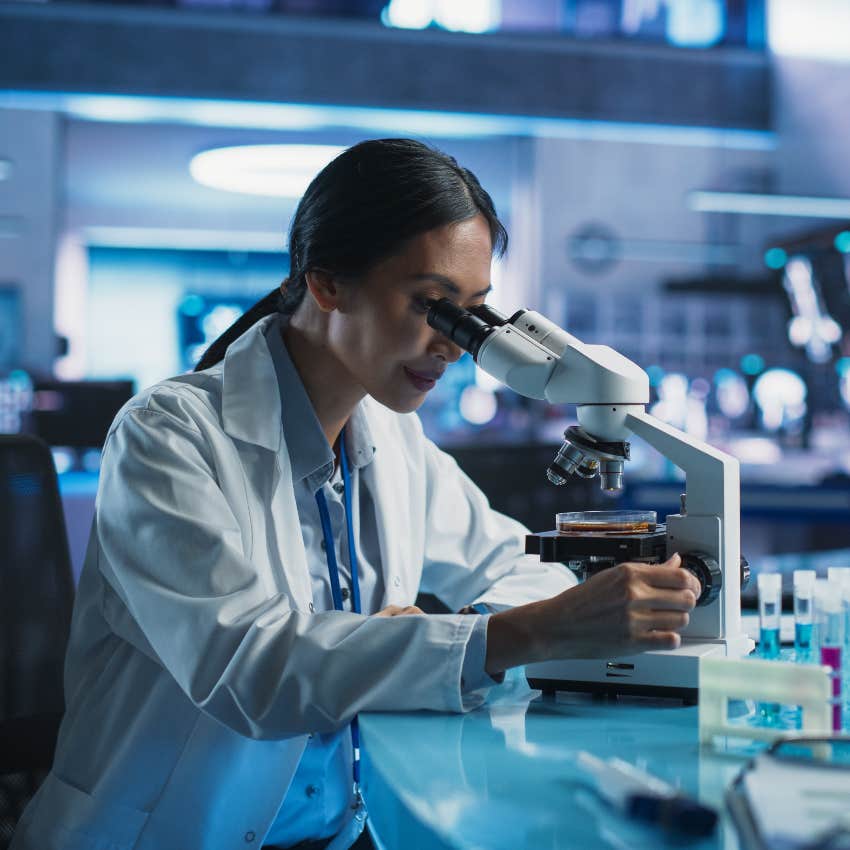 Woman working in medical technology