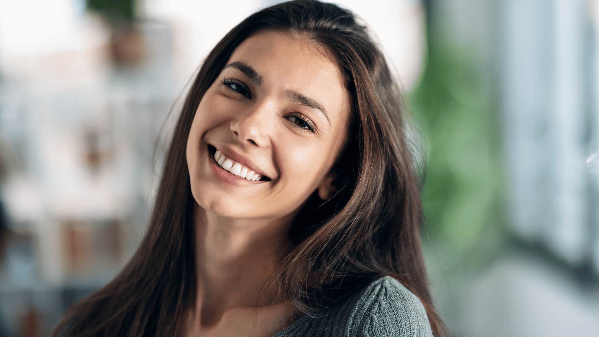 beautiful young woman smiling