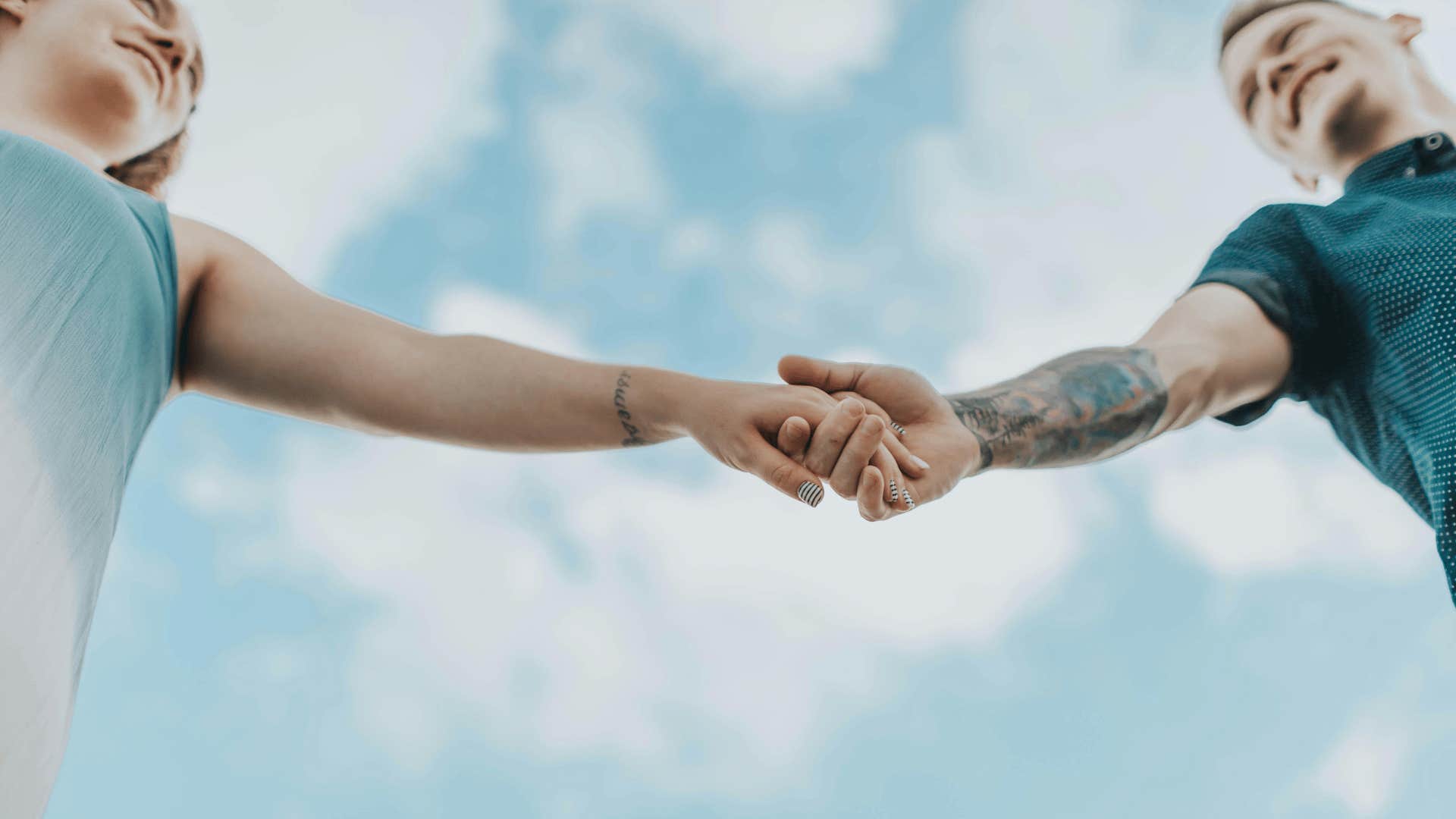 couple holding hands