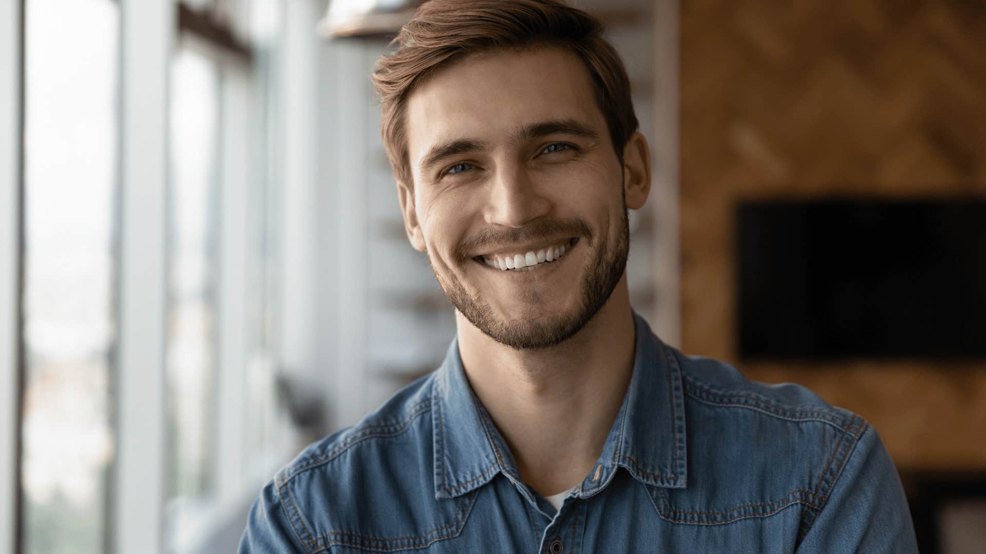 happy young man smiling