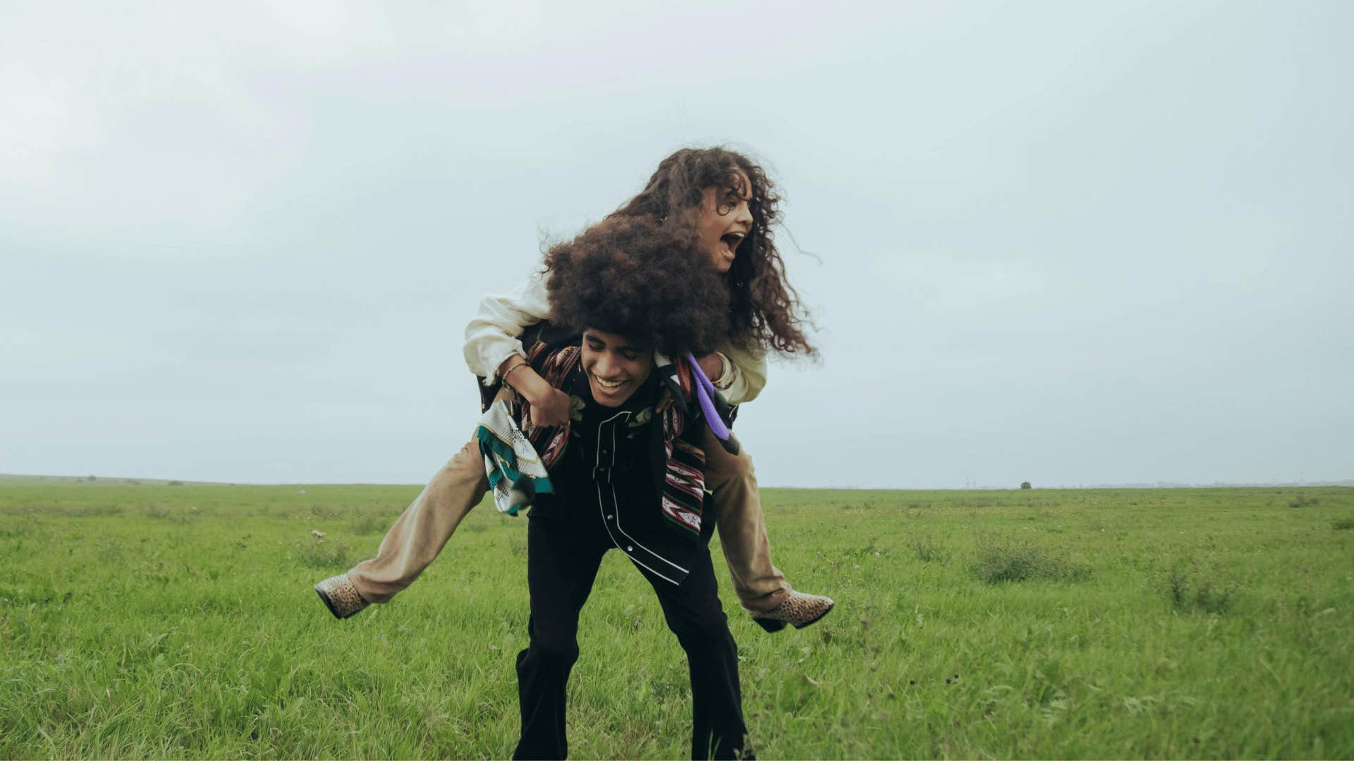 playful young couple