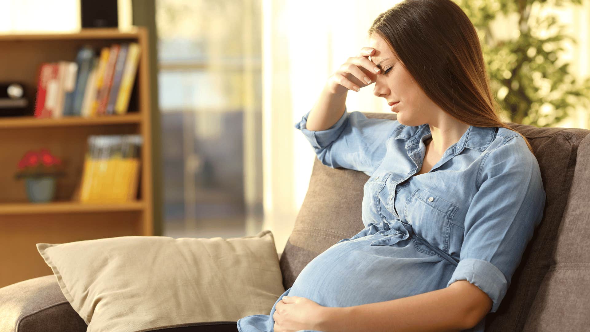 worried pregnant woman