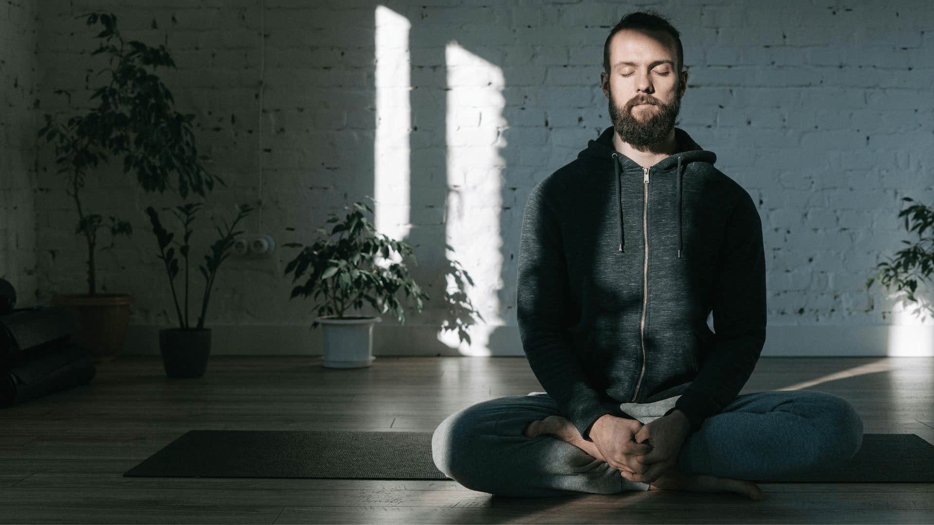 man meditating