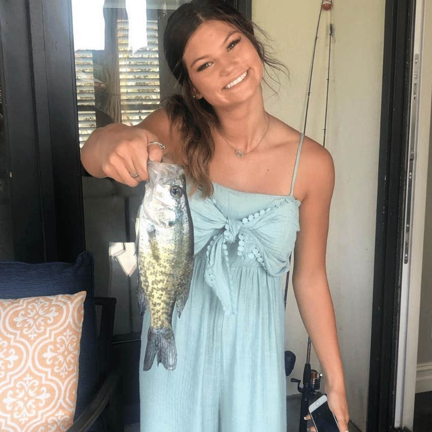 Kiersten Riggs holding fish