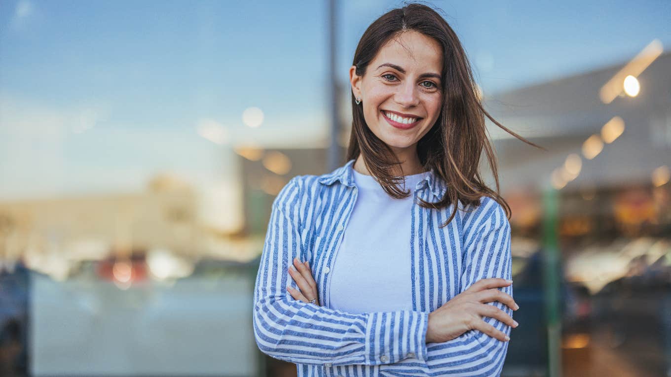 Happy woman who quit her 9 to 5 job