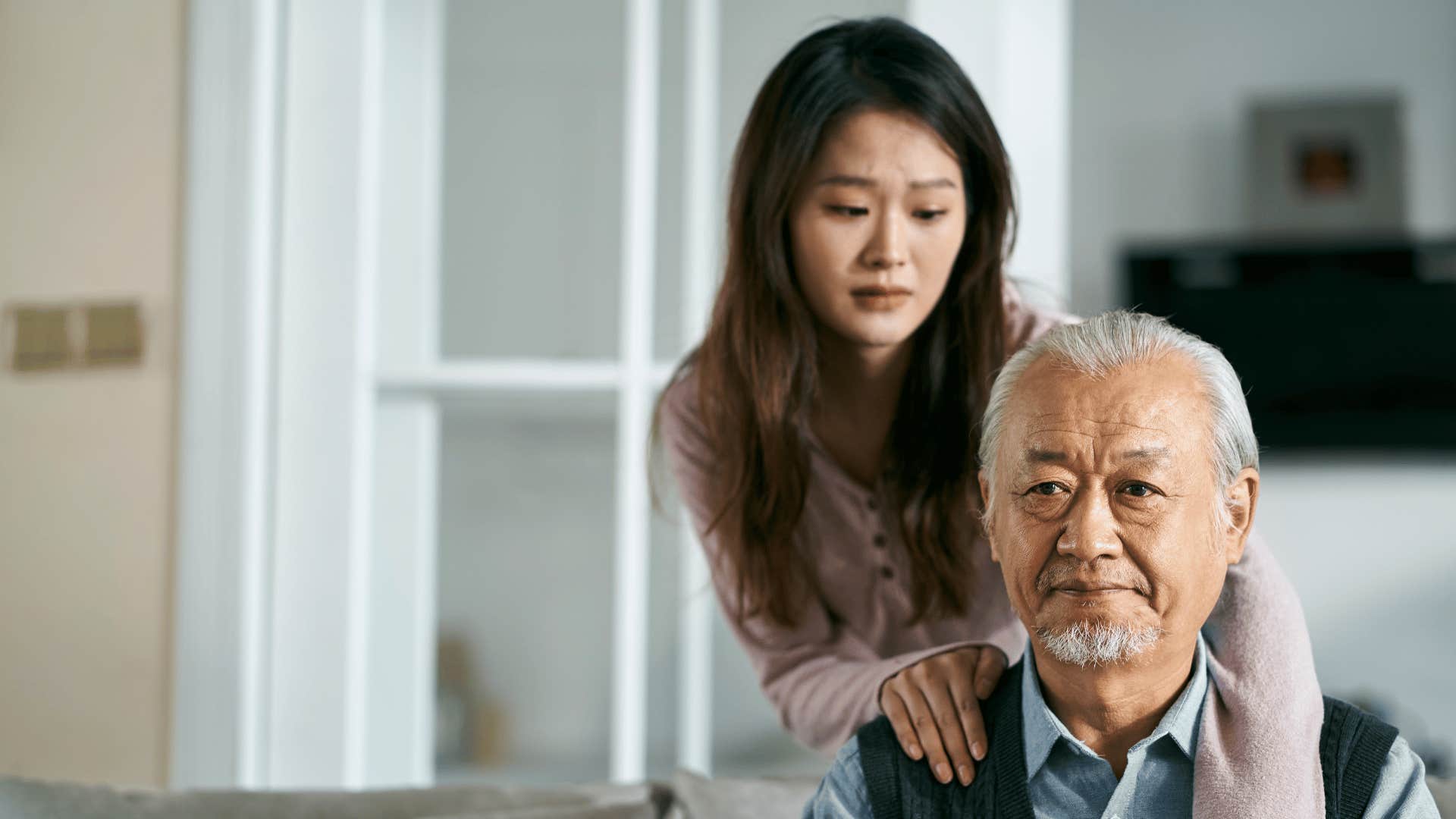 older father with daughter