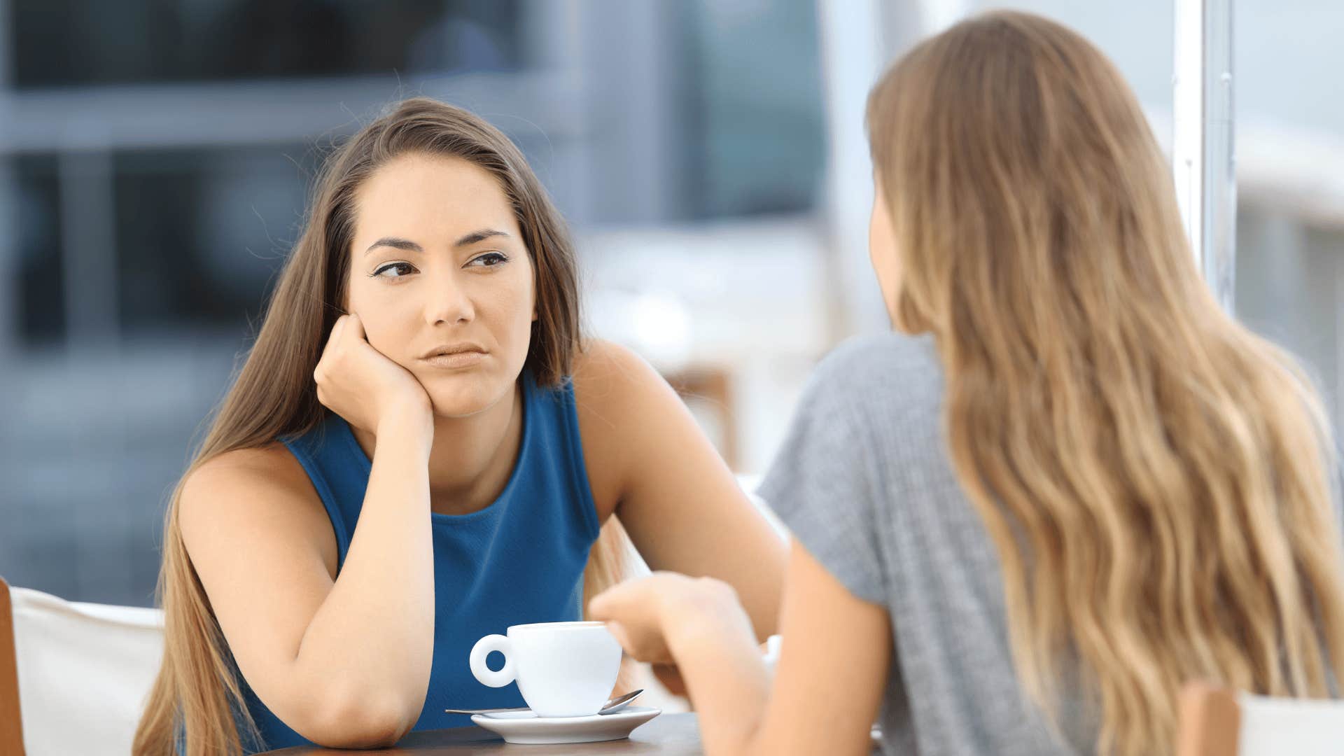 woman talking to a friend