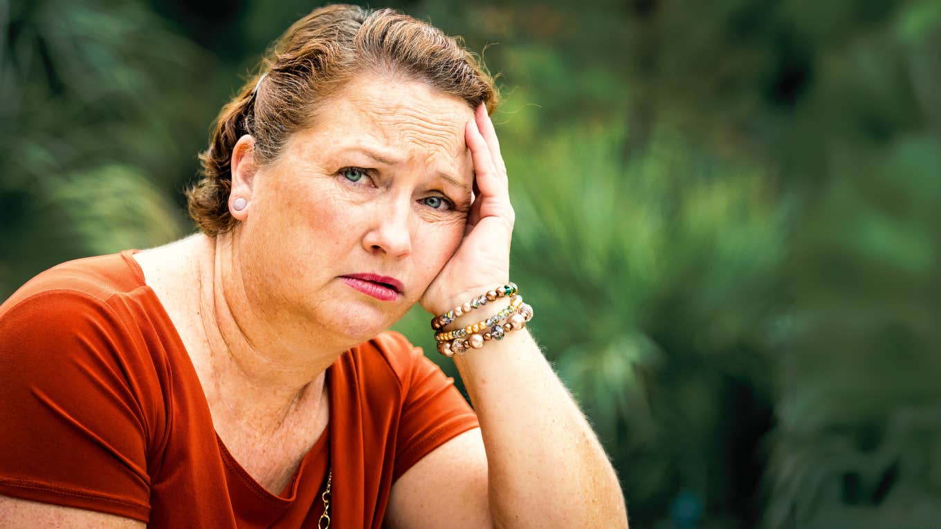 Mature woman in her 60's who made the tough decision to become estranged from her mother