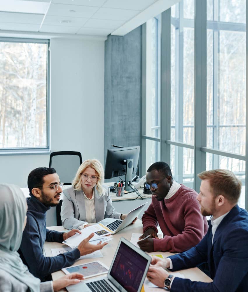 employees working together in an office