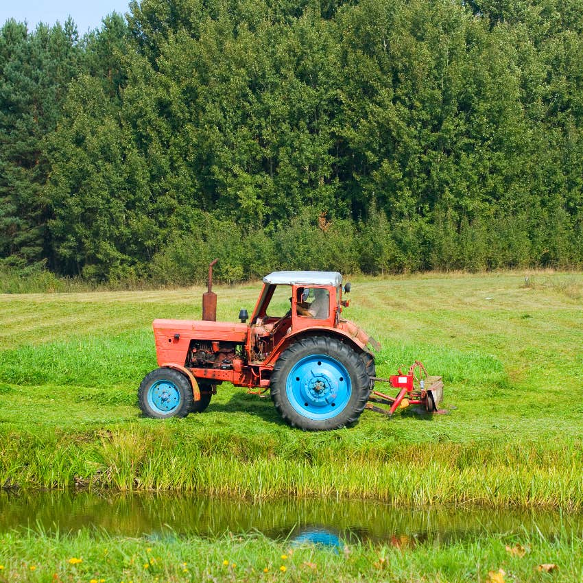 Tractor on farm