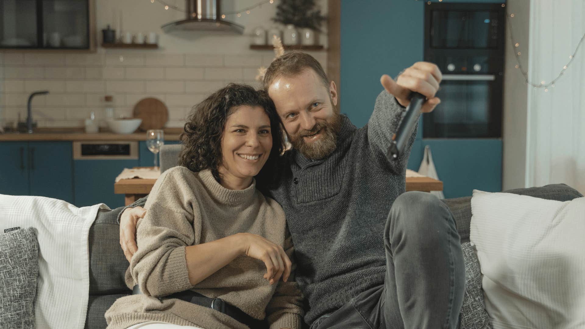 couple watching tv