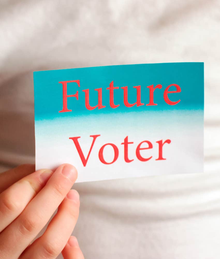 Future voter sticker given to kids at the polls on election day