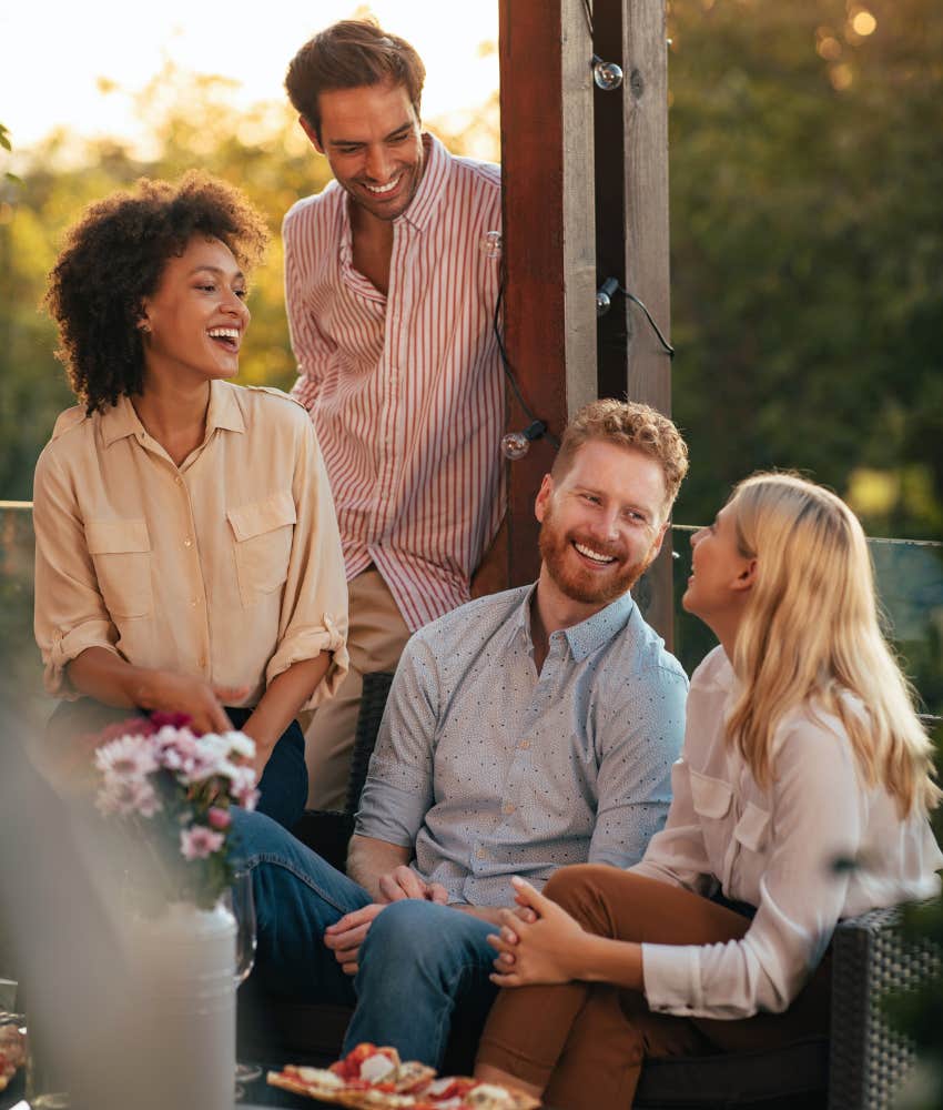 group of friends socializing