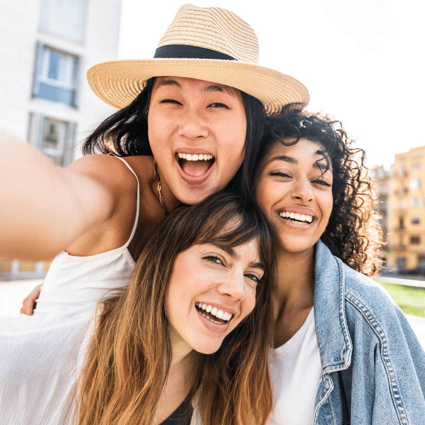 group of young women friends