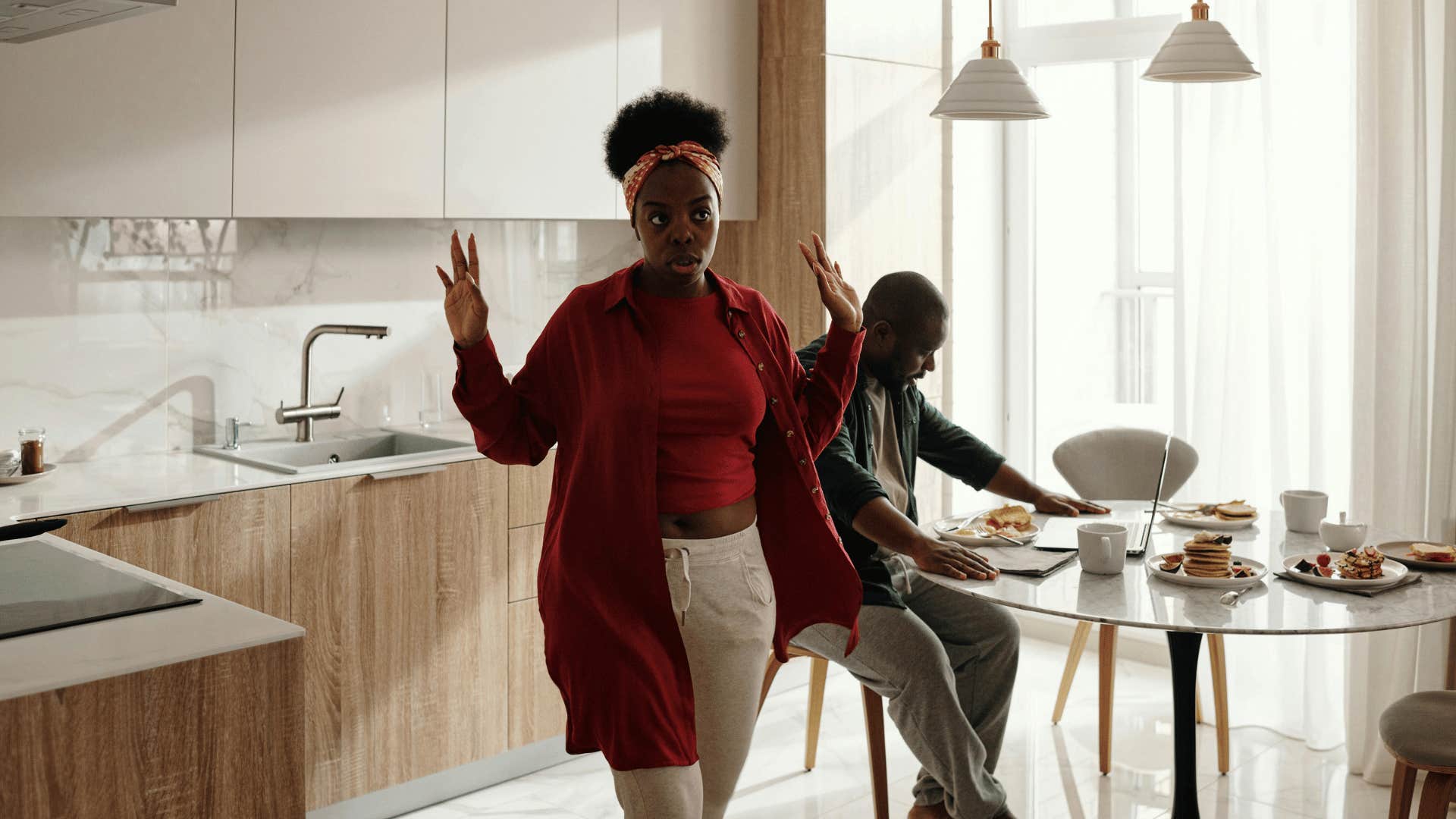 couple arguing about time spent together