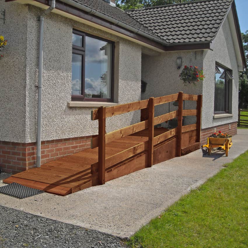 House with wheelchair ramp