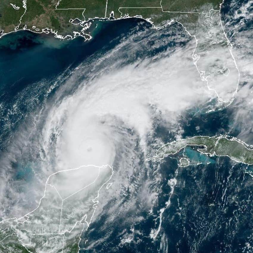 Hurricane Milton weather map. 