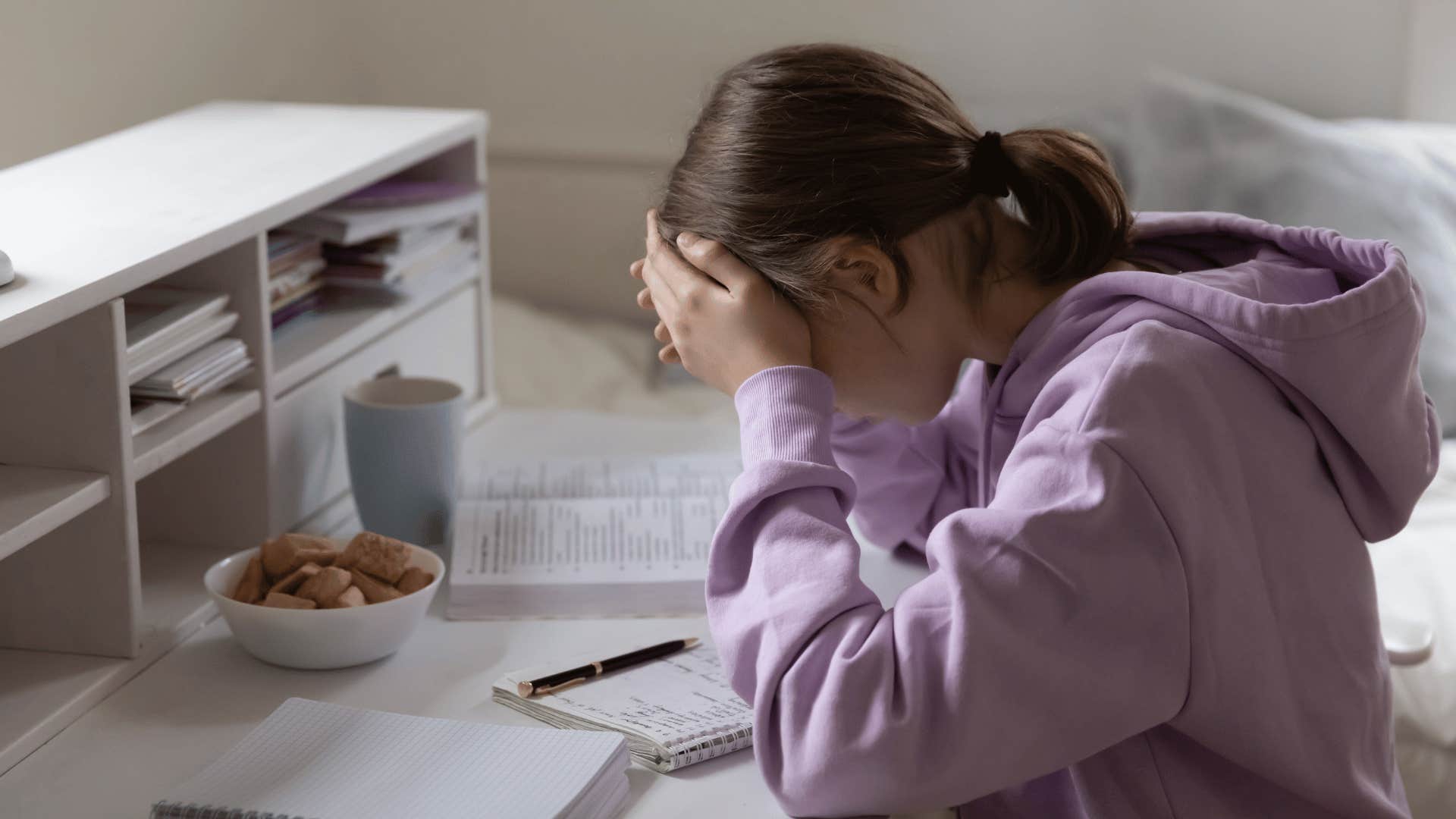 stressed young girl 