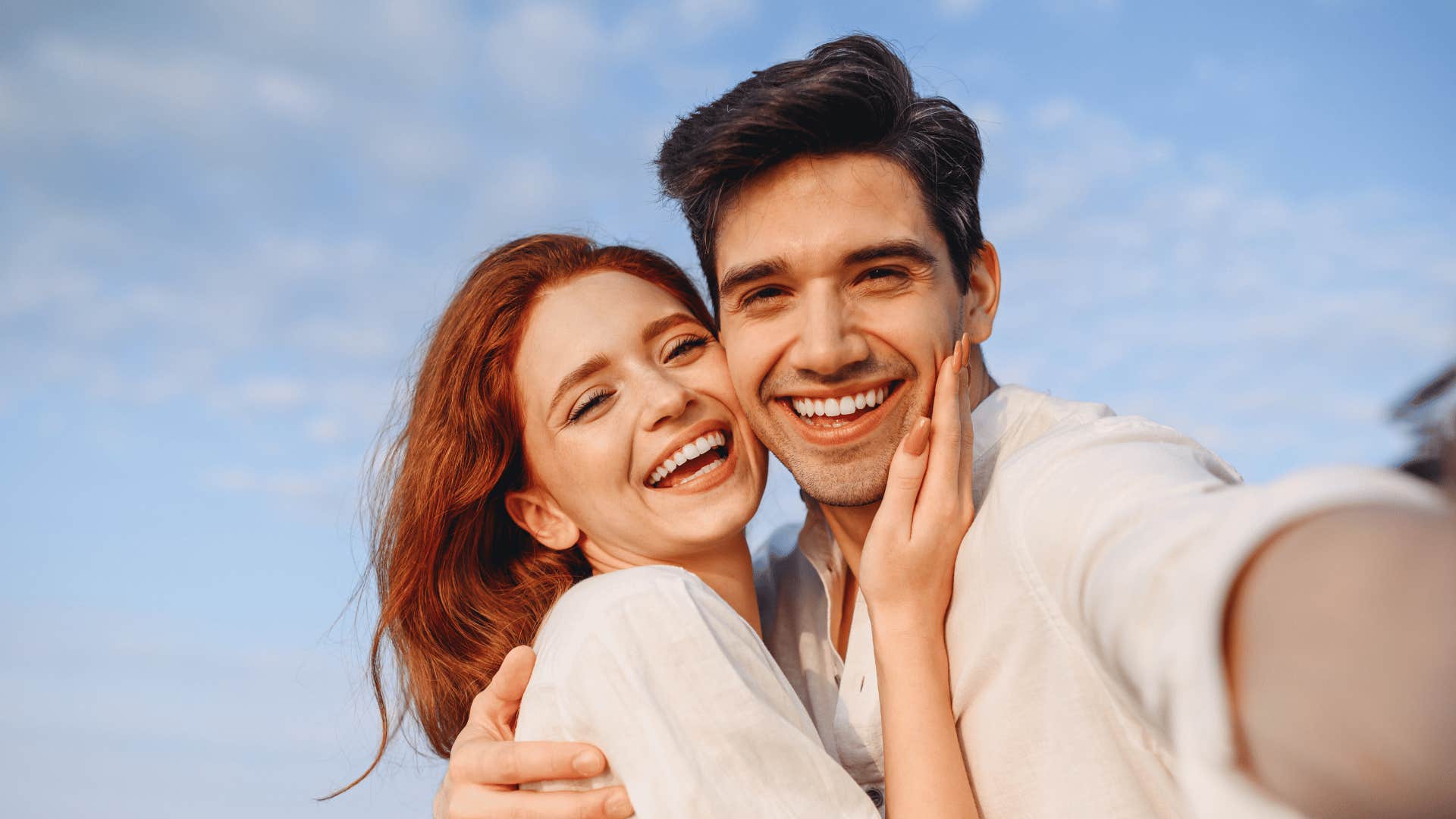 Couple takes a selfie