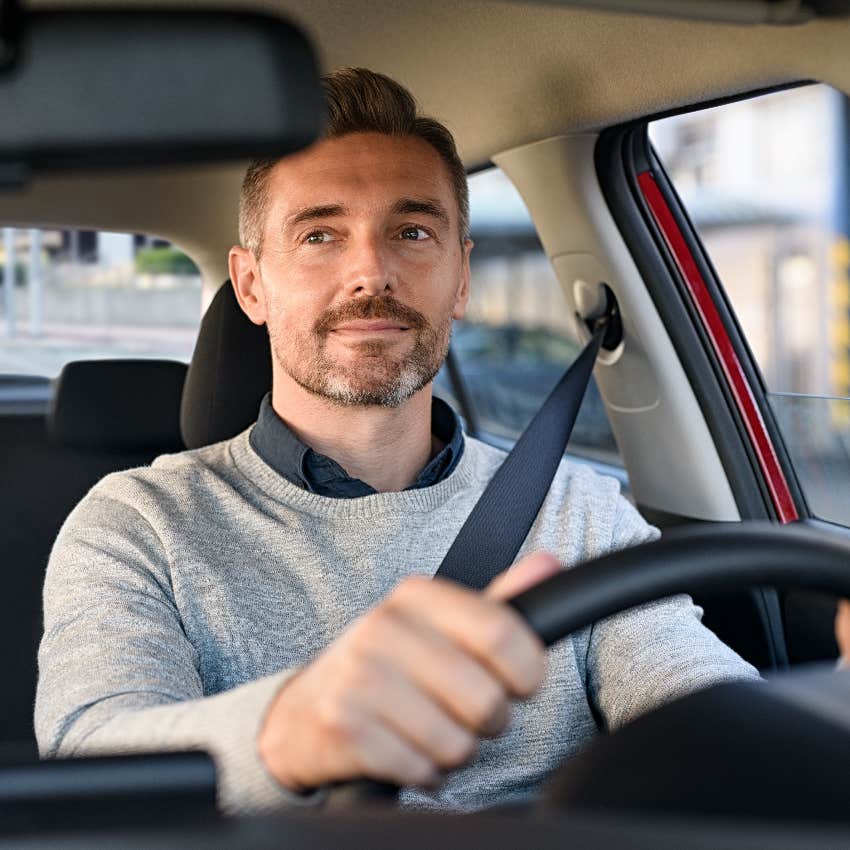 Man looking for parking