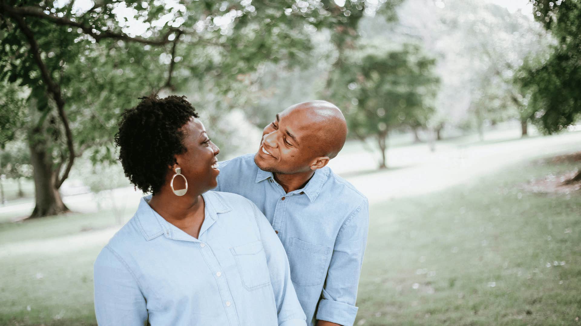 couple smiling at each other