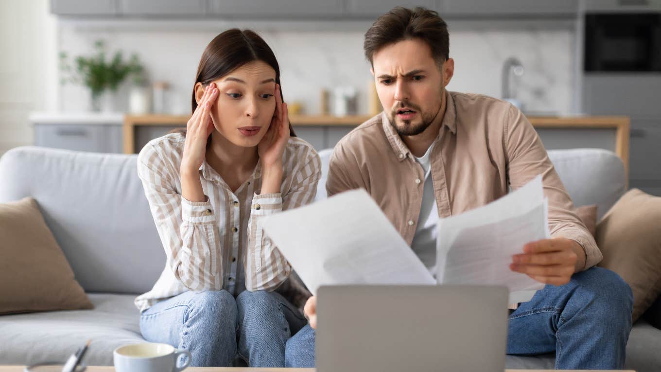 Couple discovering they had been paying their neighbors electric bill