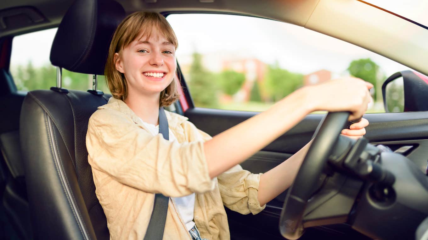 Gen Z teen driving