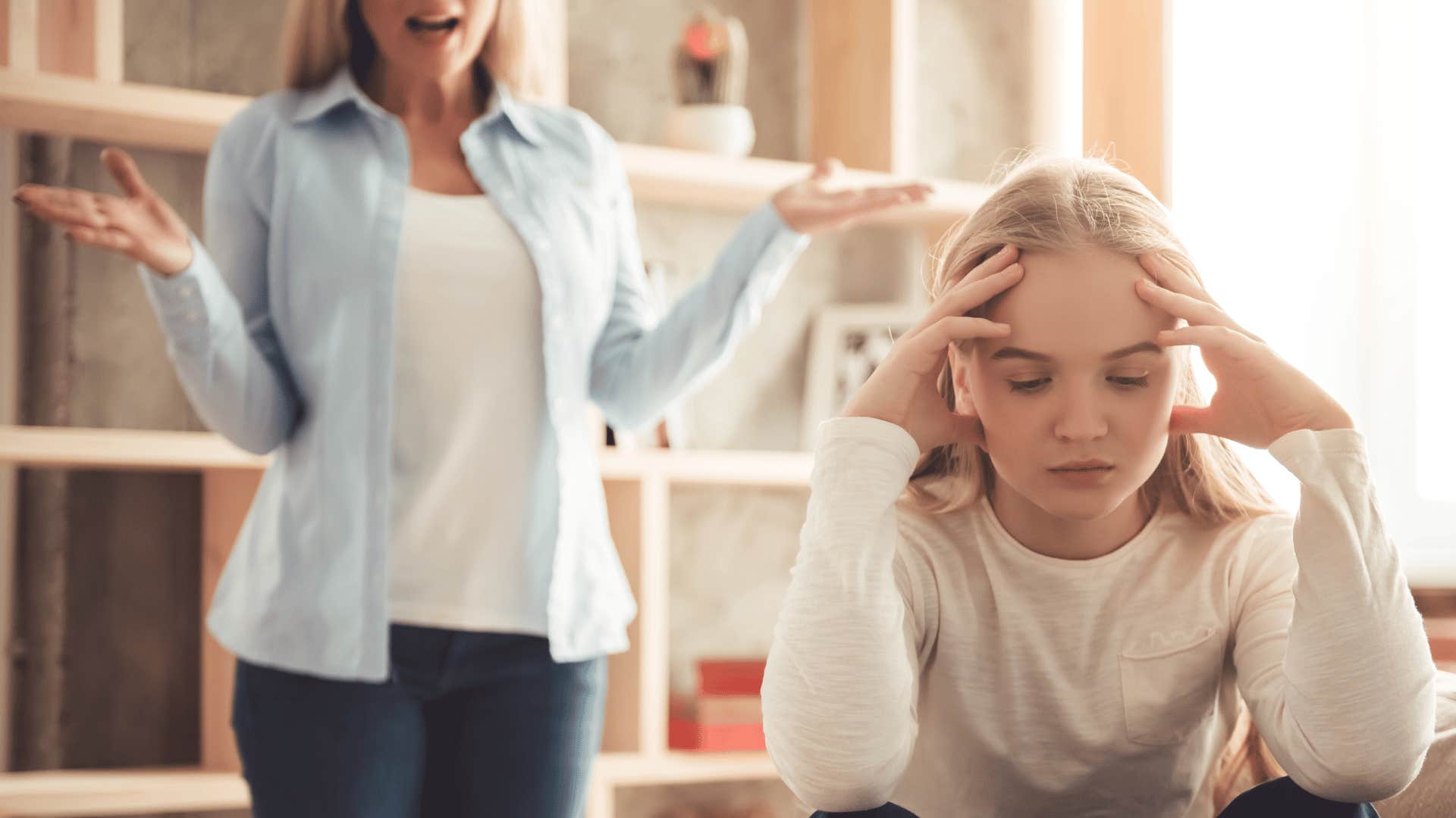 mom yelling at her daughter