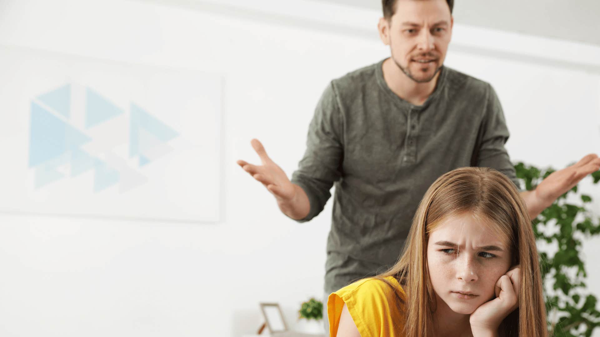 father yelling at his daughter