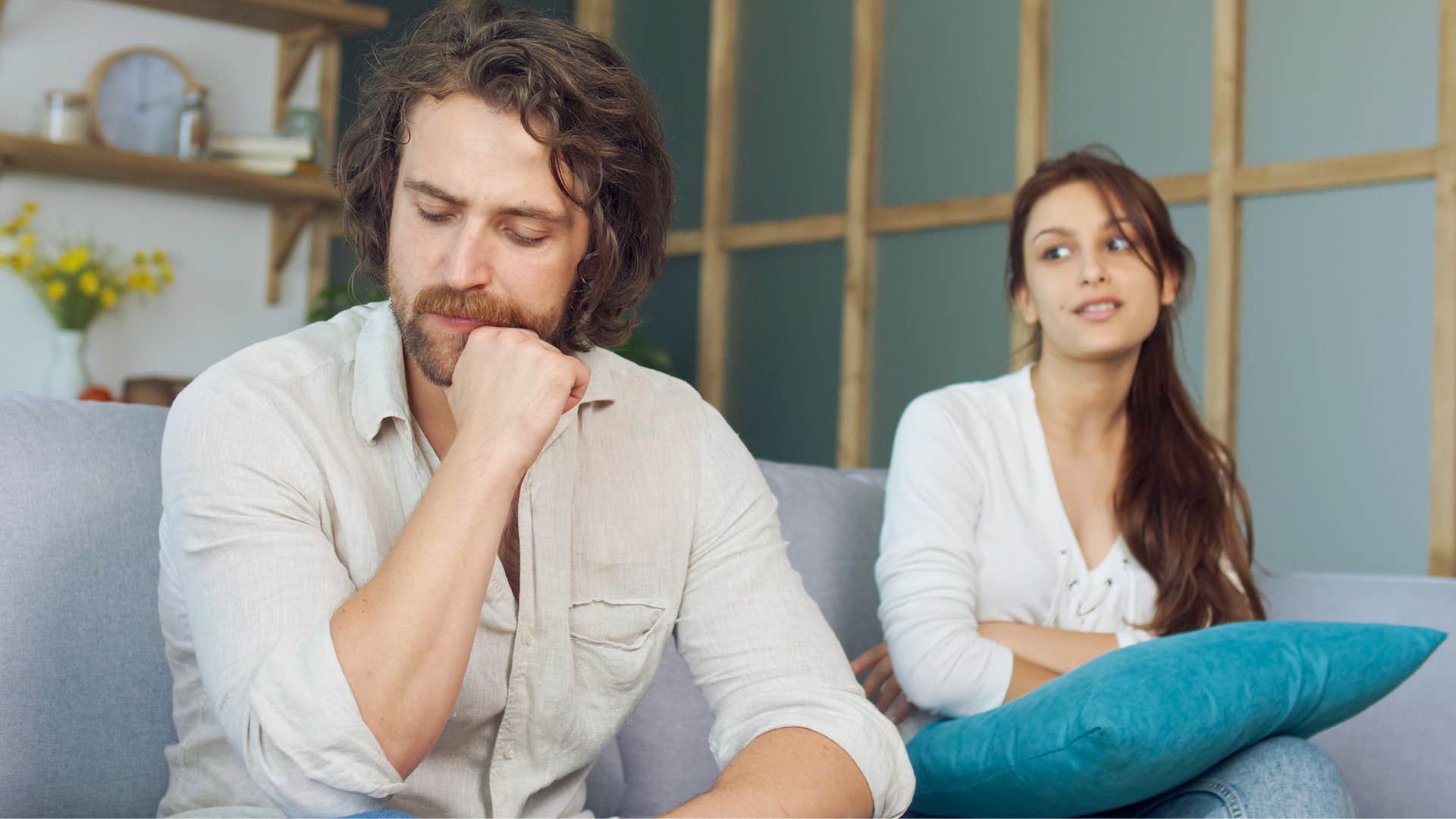 Man looking annoyed because he thinks the future isn't in his hands