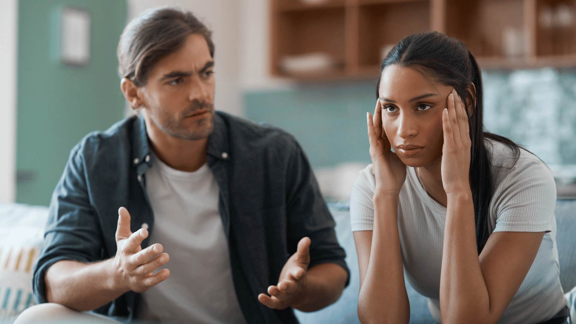 woman ignoring her partner