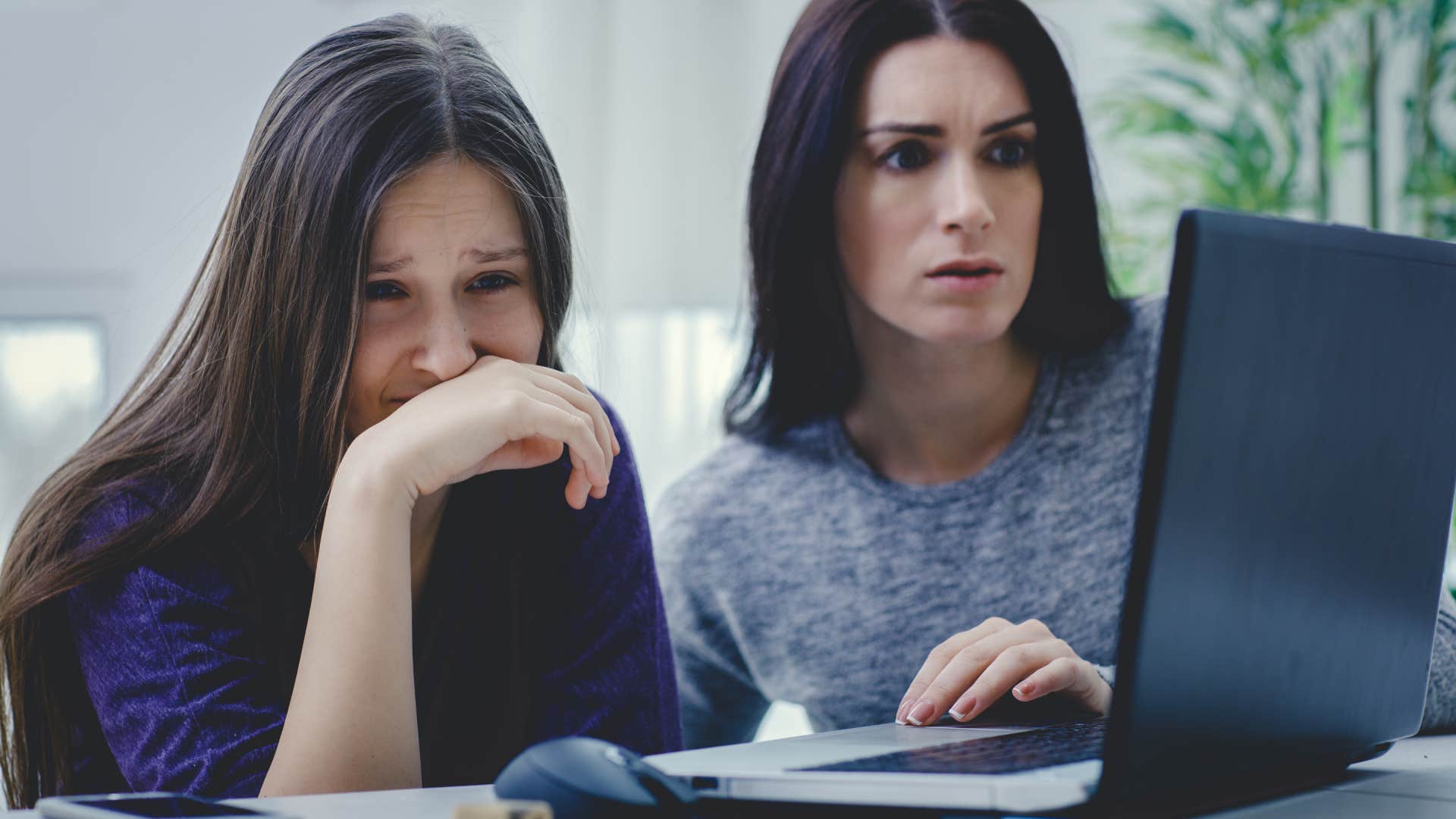 teenager feeling pressure by her mother to achieve