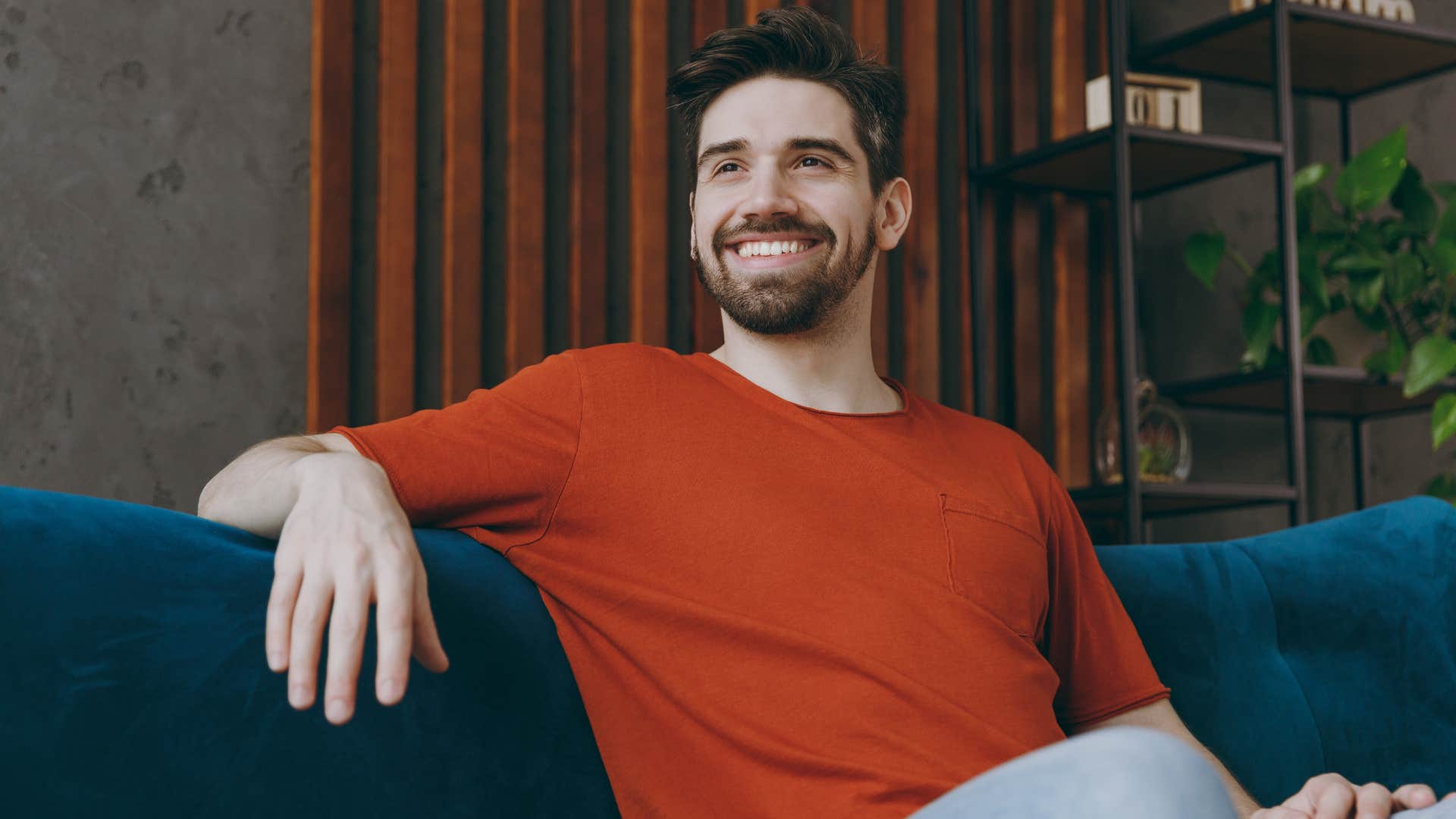 Young man living at home relaxing.