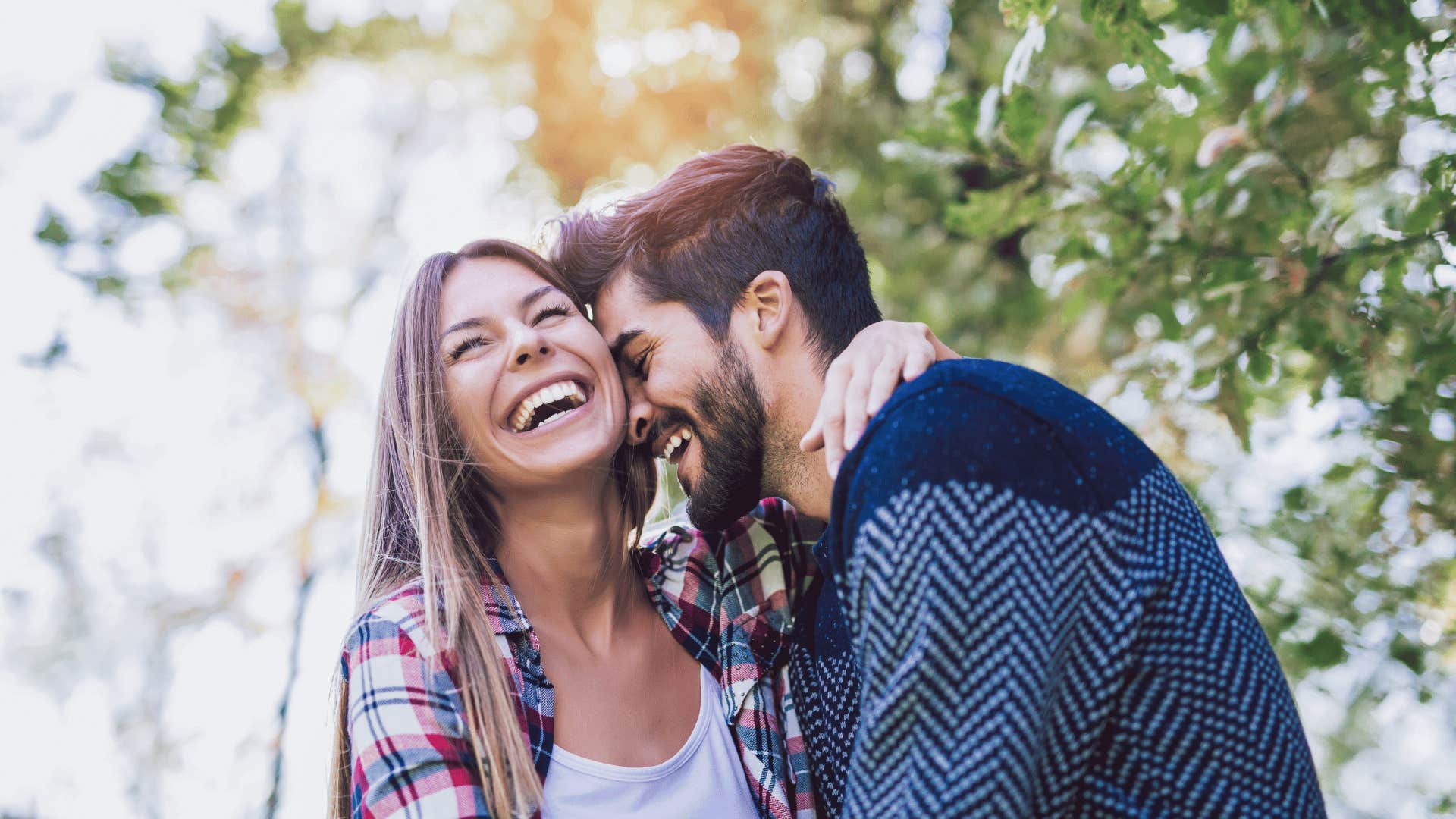 couple laughing