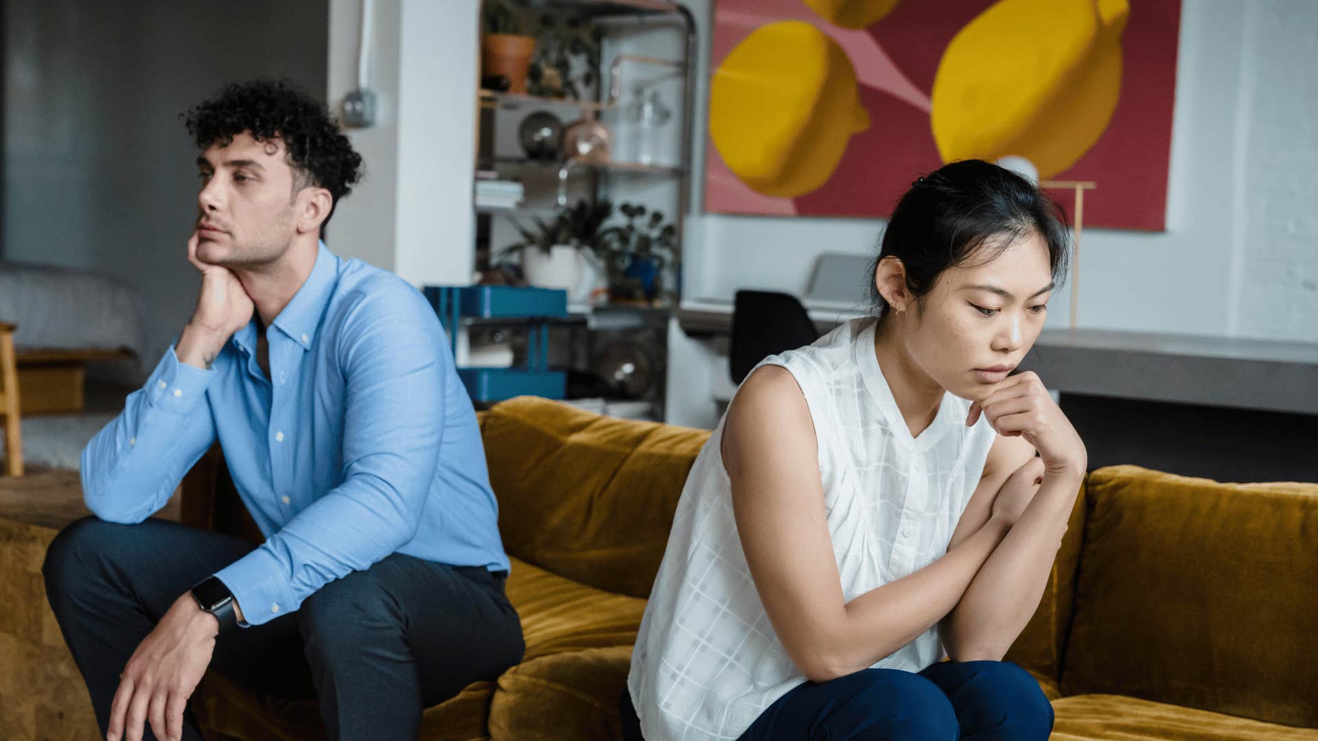 couple not speaking to each other