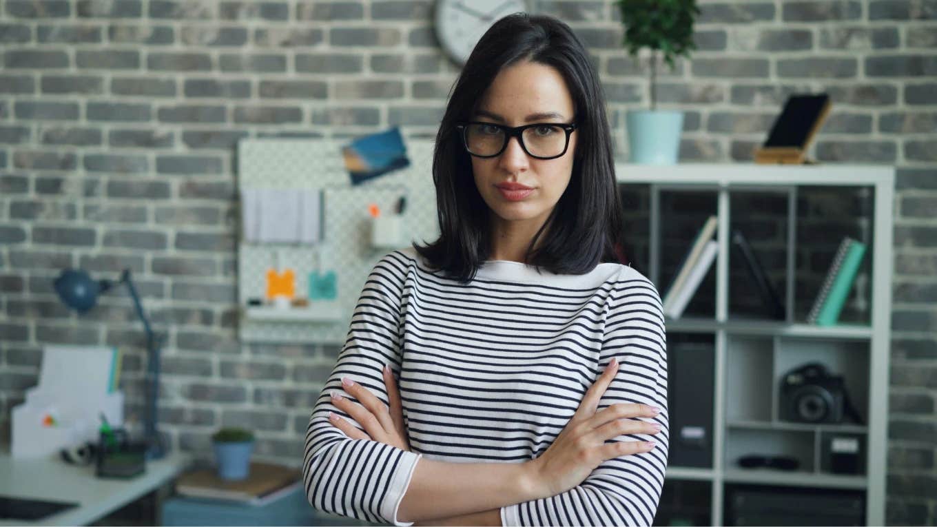 gen z worker looking upset in the workplace