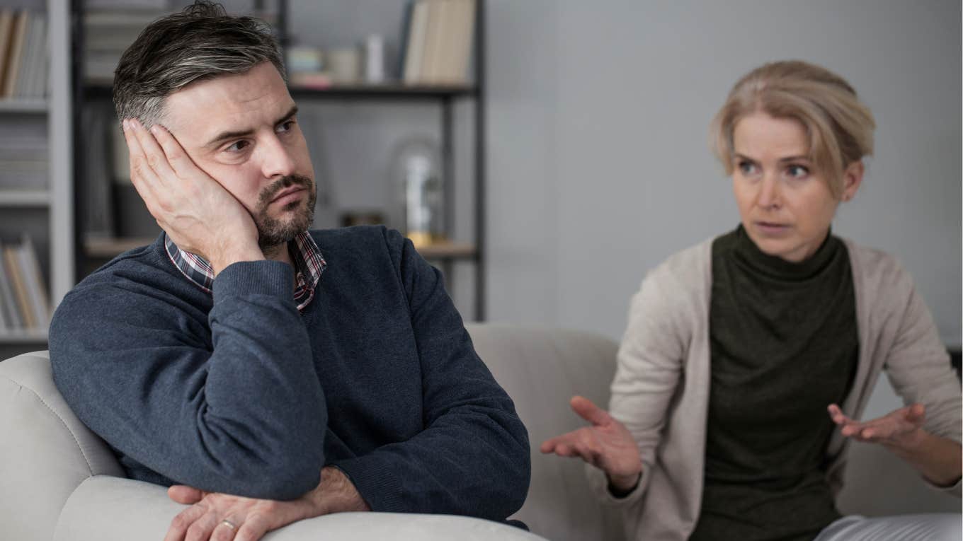 Couple realizes their relationship has been over from the start.