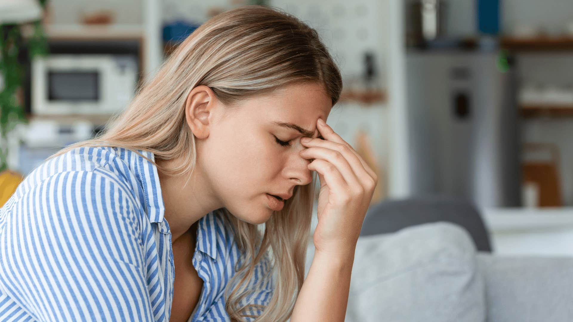 woman with headache