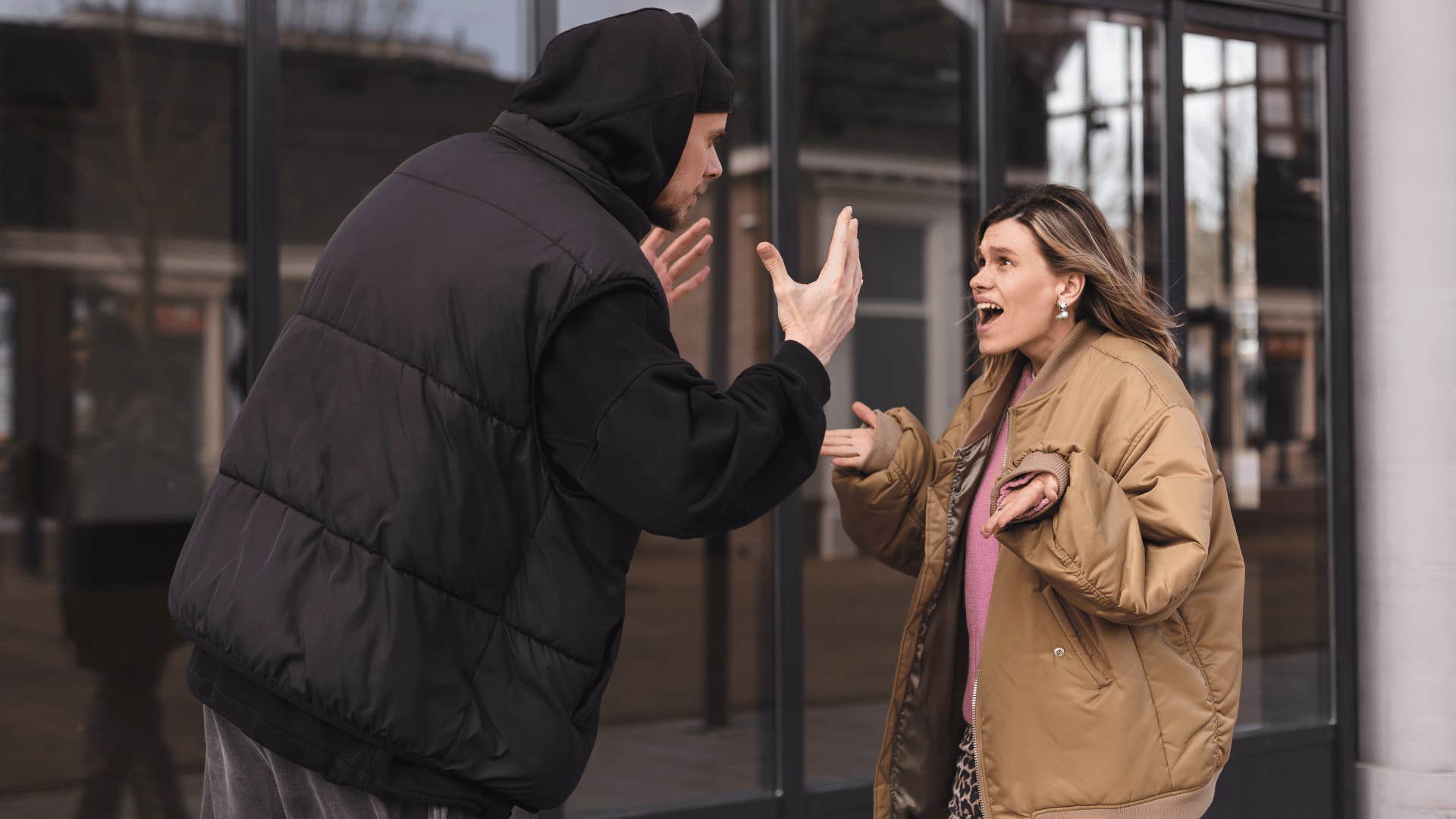 man and woman arguing 