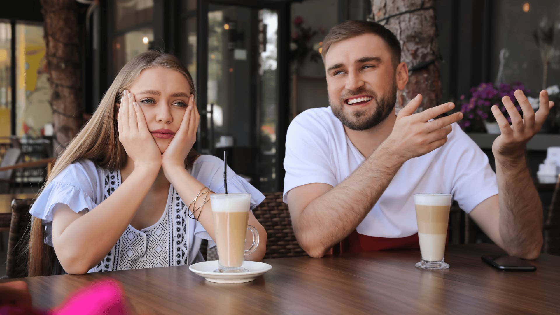 woman not touching date