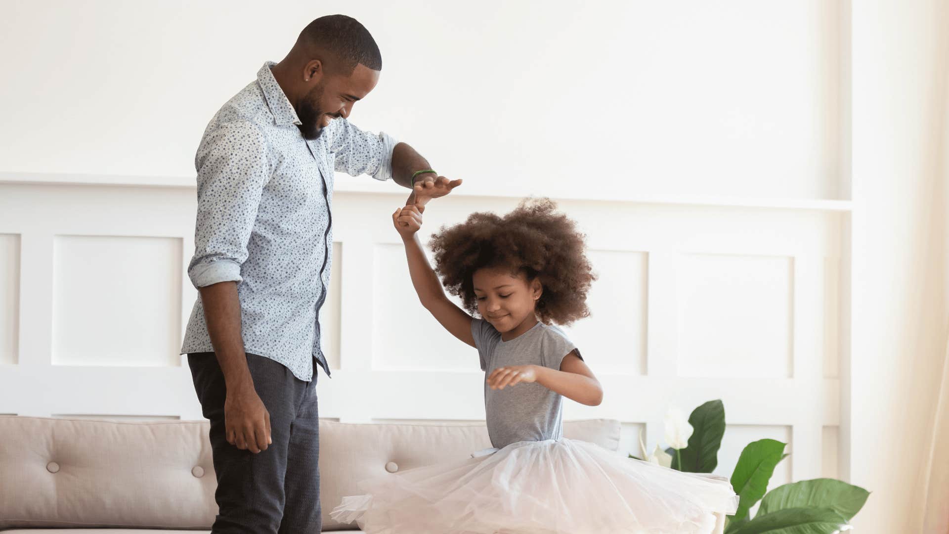 dad and daughter dancing