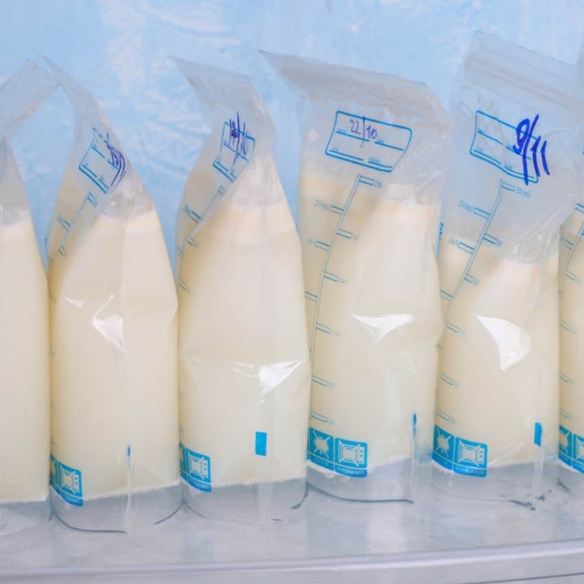 stored breastmilk in fridge 