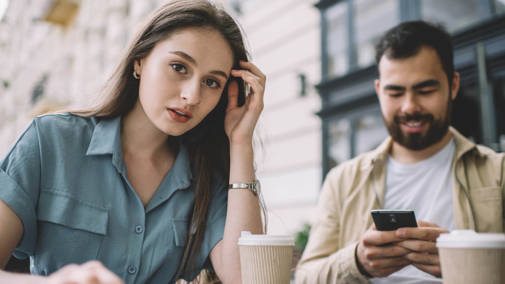 woman with partner who is emotionally detached