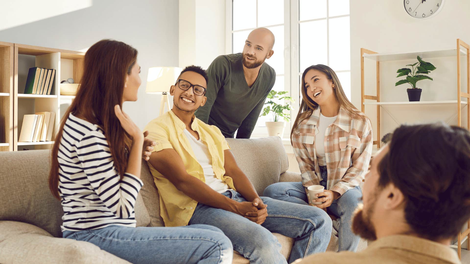 group of friends smiling 